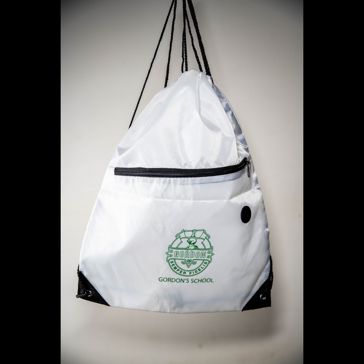 White PE Drawstring Bag